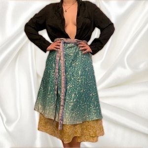 NWOT Multi-Way Convertible Silk Wrap
Skirt/Dress